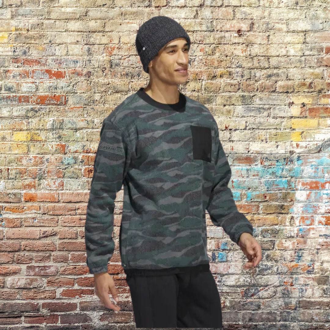 ADIDAS Texture-Print Crew Fleece