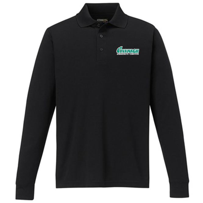 Concrete Long Sleeve Pique Golf Shirt