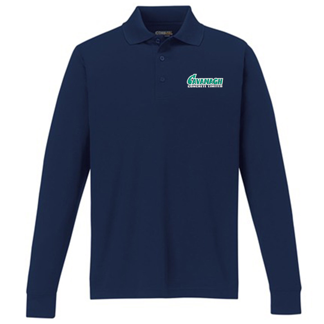 Concrete Long Sleeve Pique Golf Shirt