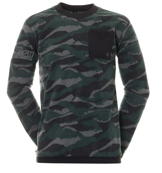 ADIDAS Texture-Print Crew Fleece
