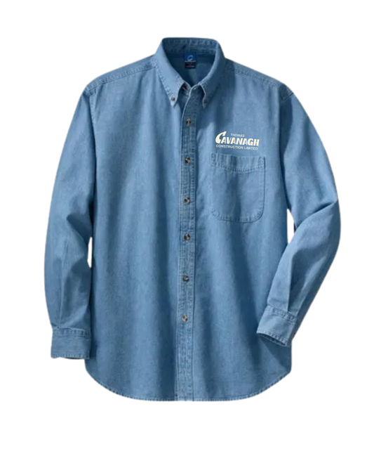 Vintage Look Men`s Denim Long Sleeve