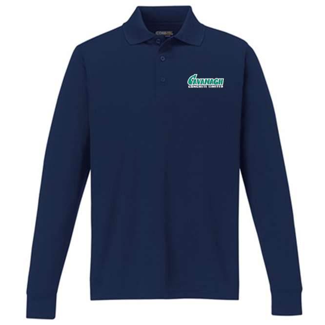 Concrete Long Sleeve Pique Golf Shirt – thomascavanagh