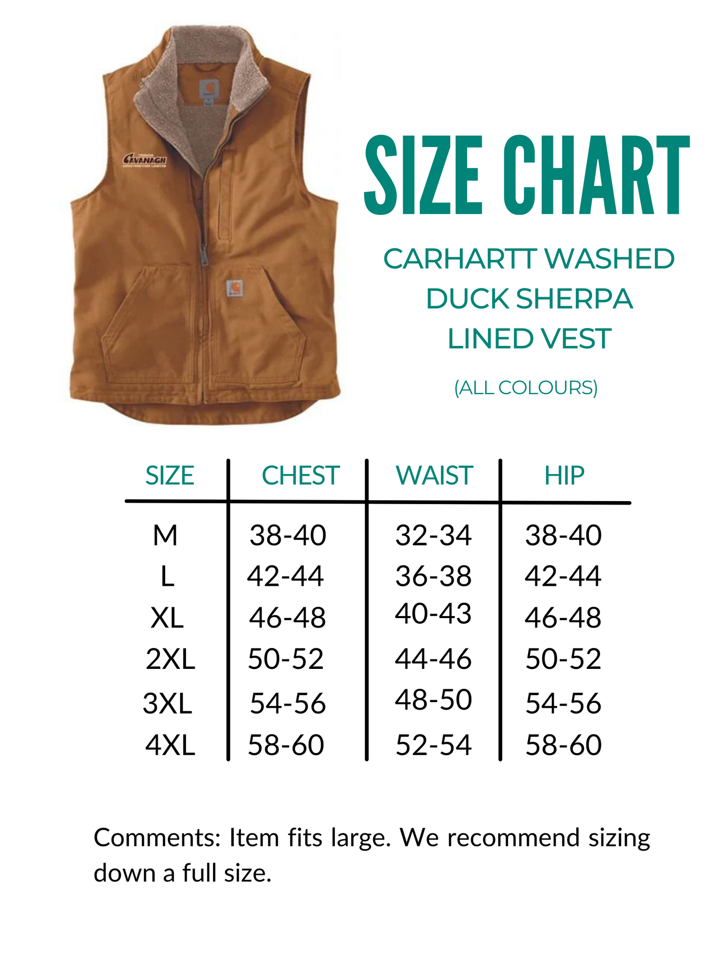 Carhartt Washed Duck Sherpa Lined Vest